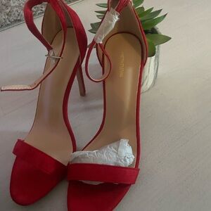 Red High Heel Sandals